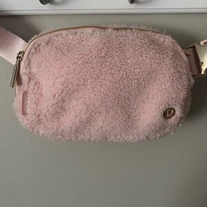WORN Lululemon Pink Fleece Belt Bag